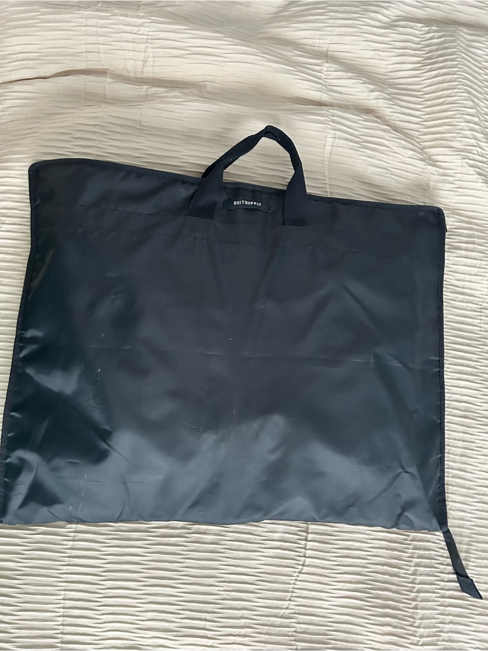 Suitsupply Black Nylon Garment Bag with Top Handles